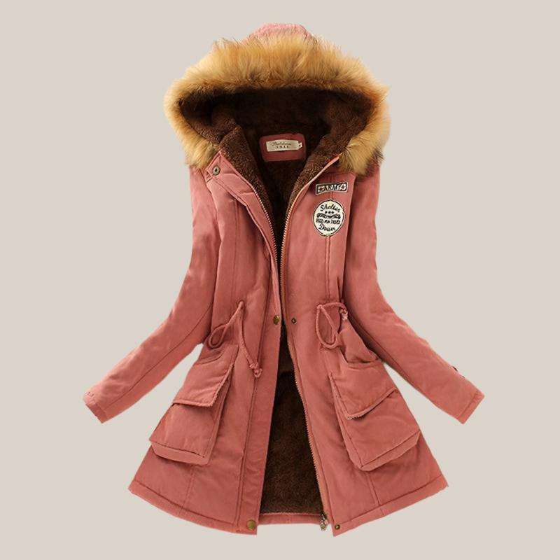 Jolanda - Parka de invierno con cuello de piel