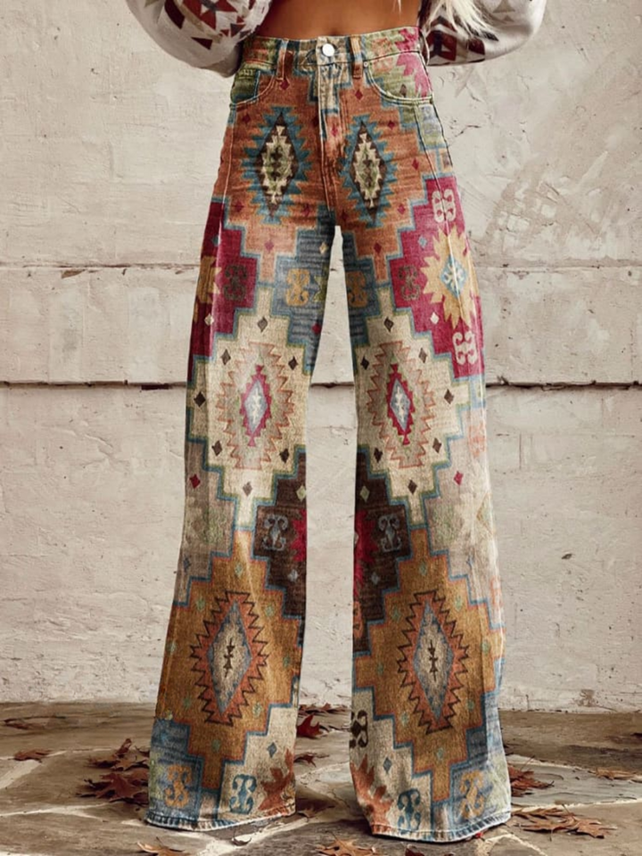 Lila | Pantalones de pata ancha bohemios