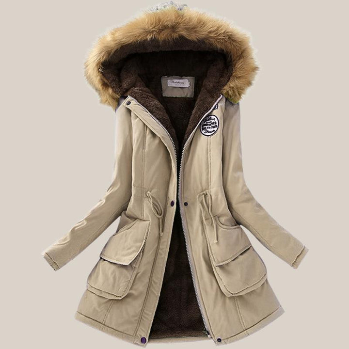 Jolanda - Parka de invierno con cuello de piel