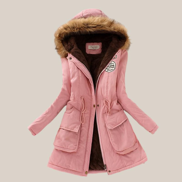 Jolanda - Parka de invierno con cuello de piel