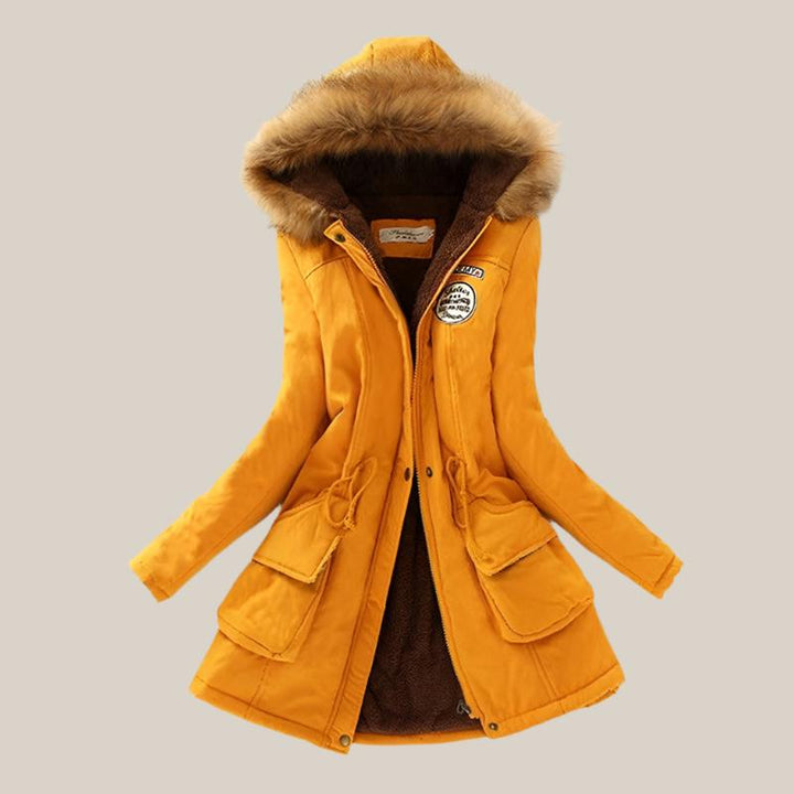 Jolanda - Parka de invierno con cuello de piel