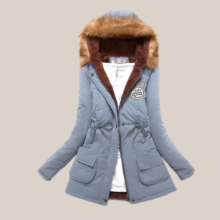 Jolanda - Parka de invierno con cuello de piel