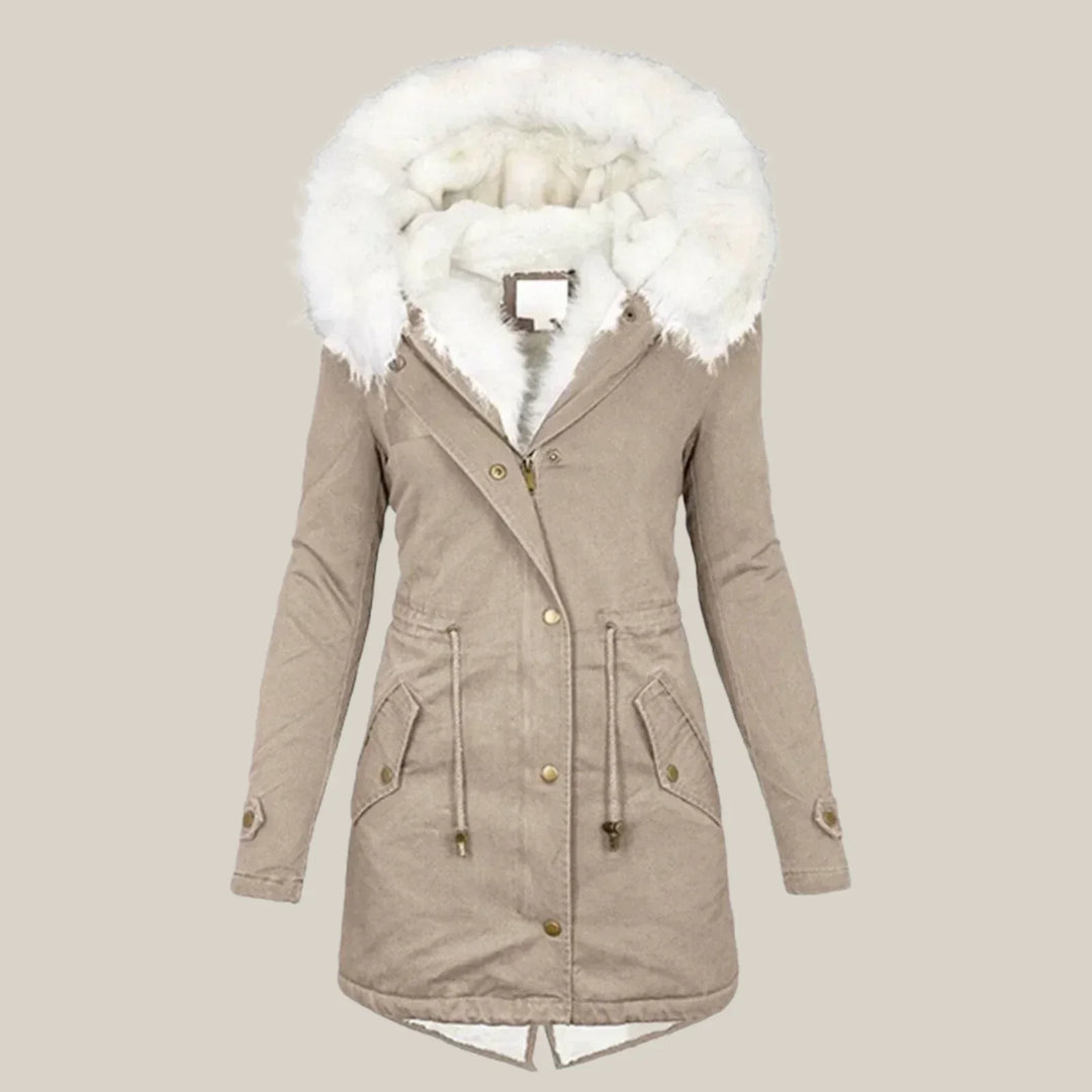 Tess - Parka cálida con cuello de piel