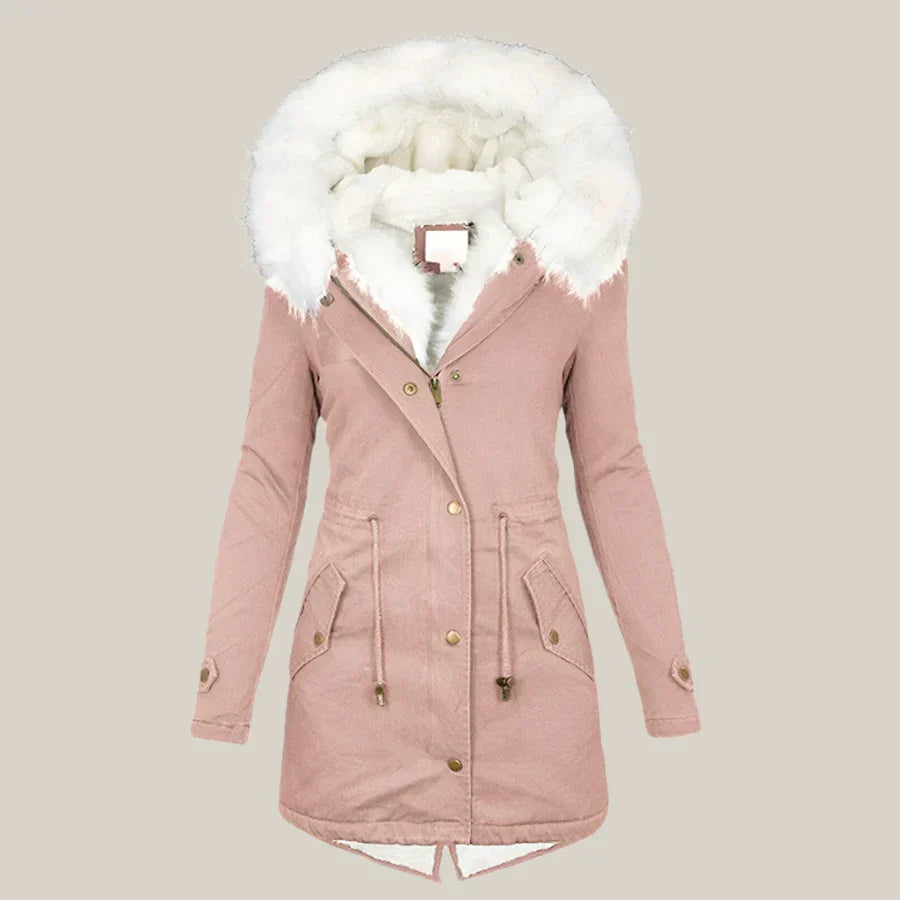 Tess - Parka cálida con cuello de piel